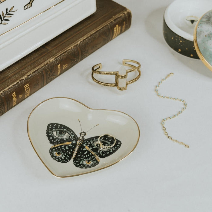 Madame Butterfly Ceramic Heart Dish