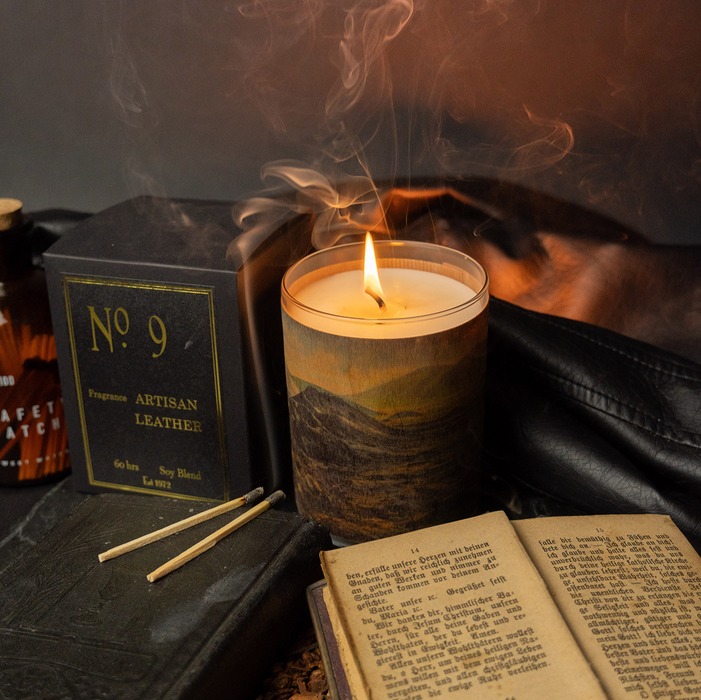 Wood Candle No. 9 Artisan Leather