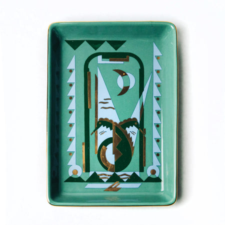 Deco Seahorse Ceramic Tray