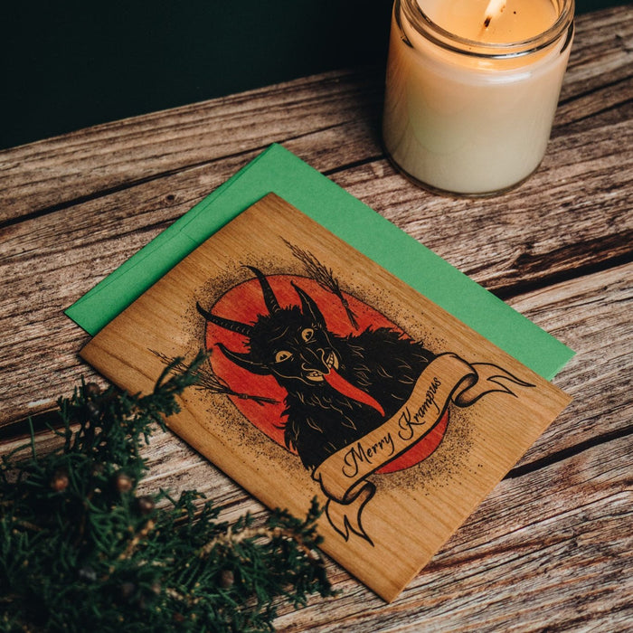 Holiday Wood Card - Krampus