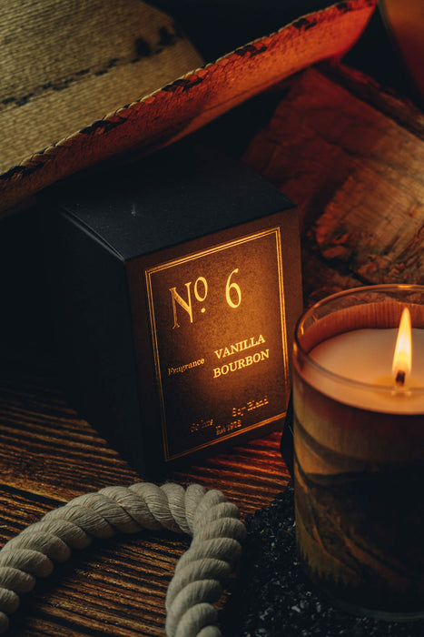 Wood Candle No. 6 Vanilla Bourbon Amber