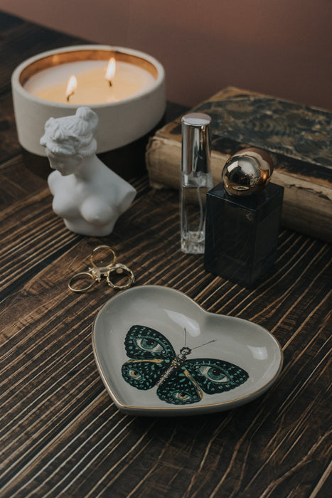 Madame Butterfly Ceramic Heart Dish