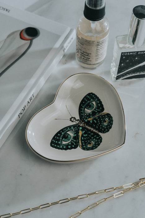 Madame Butterfly Ceramic Heart Dish