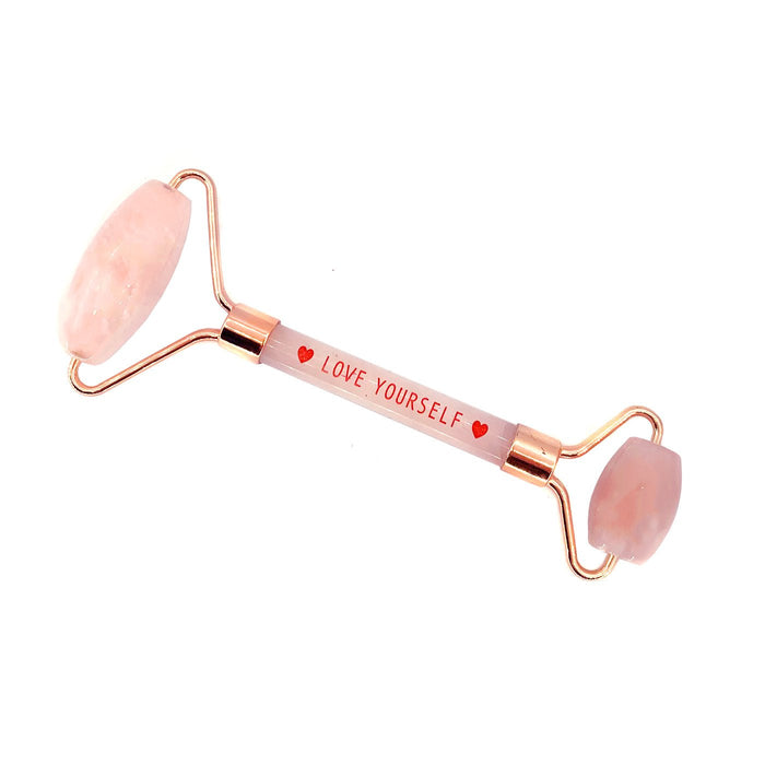 Crystal Heart Rose Quartz Facial Roller