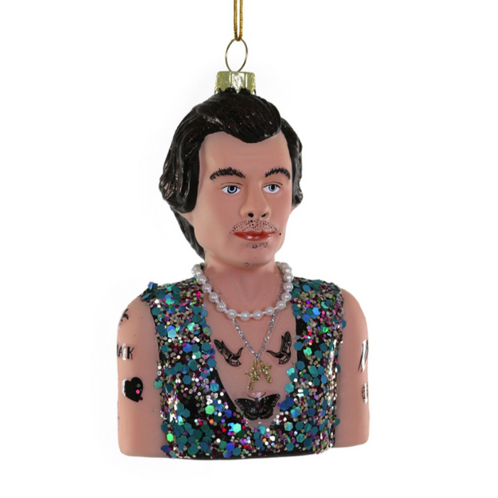 Harry Styles Glass Ornament