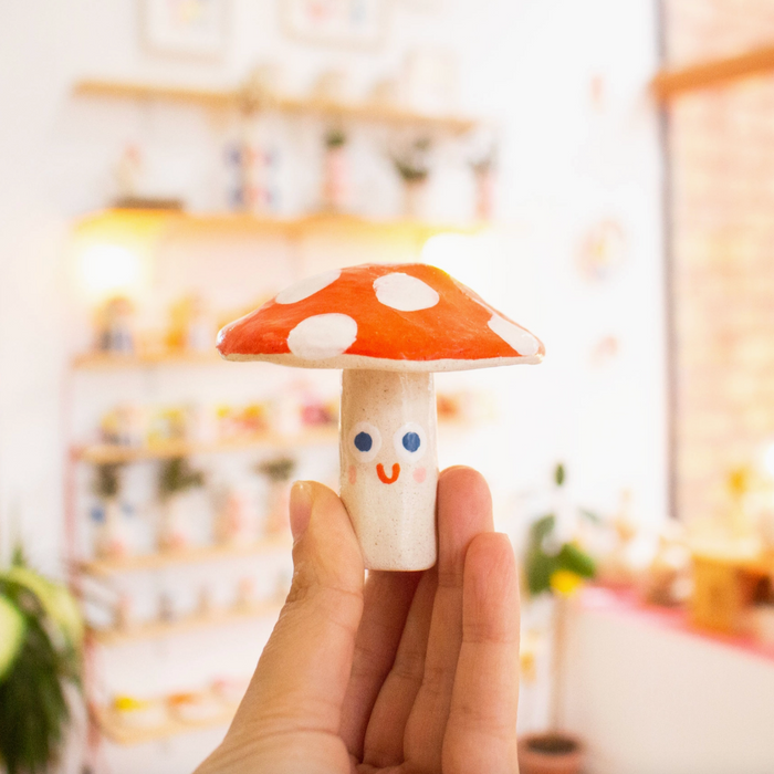 Mini Mushroom Ceramic Sculpture