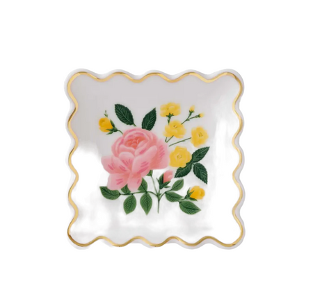 Roses Scalloped Ring Dish