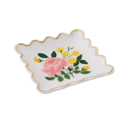 Roses Scalloped Ring Dish