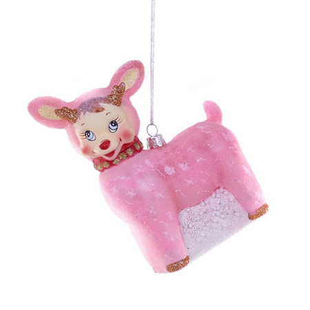 Pink Reindeer Ornament 