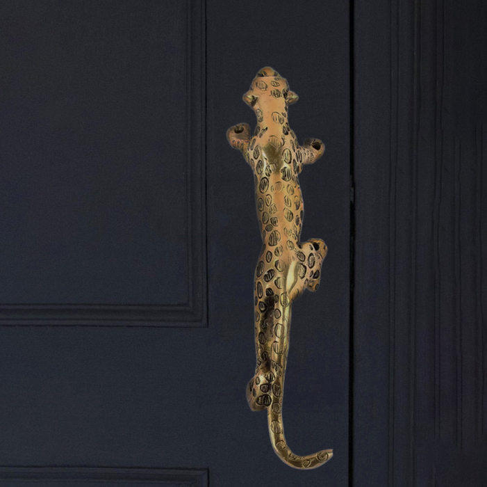 Handcrafted Brass Jaguar Door Handle