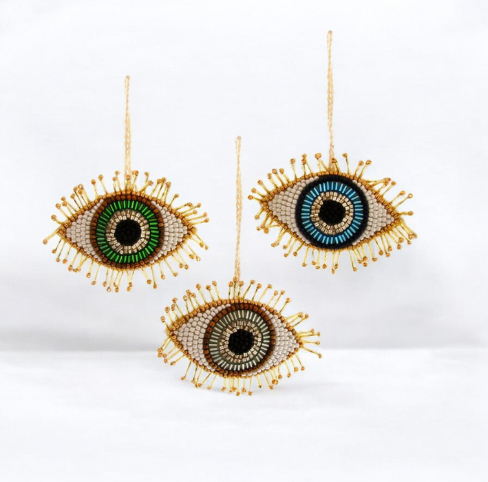 Beaded Eye Ojo Ornament