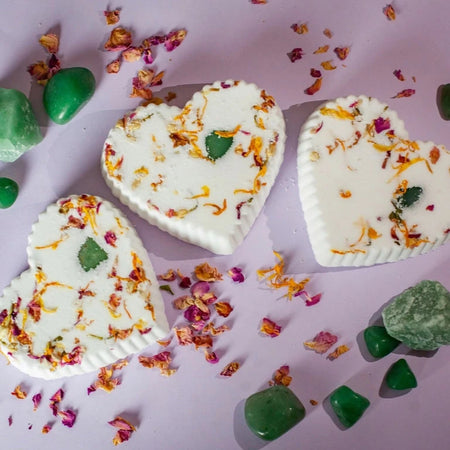 Love Blossoms Heart Crystal Bath Bomb