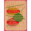 Wood Flat Card Retro Holiday